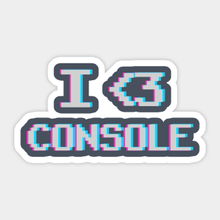 I Love console Dark Sticker